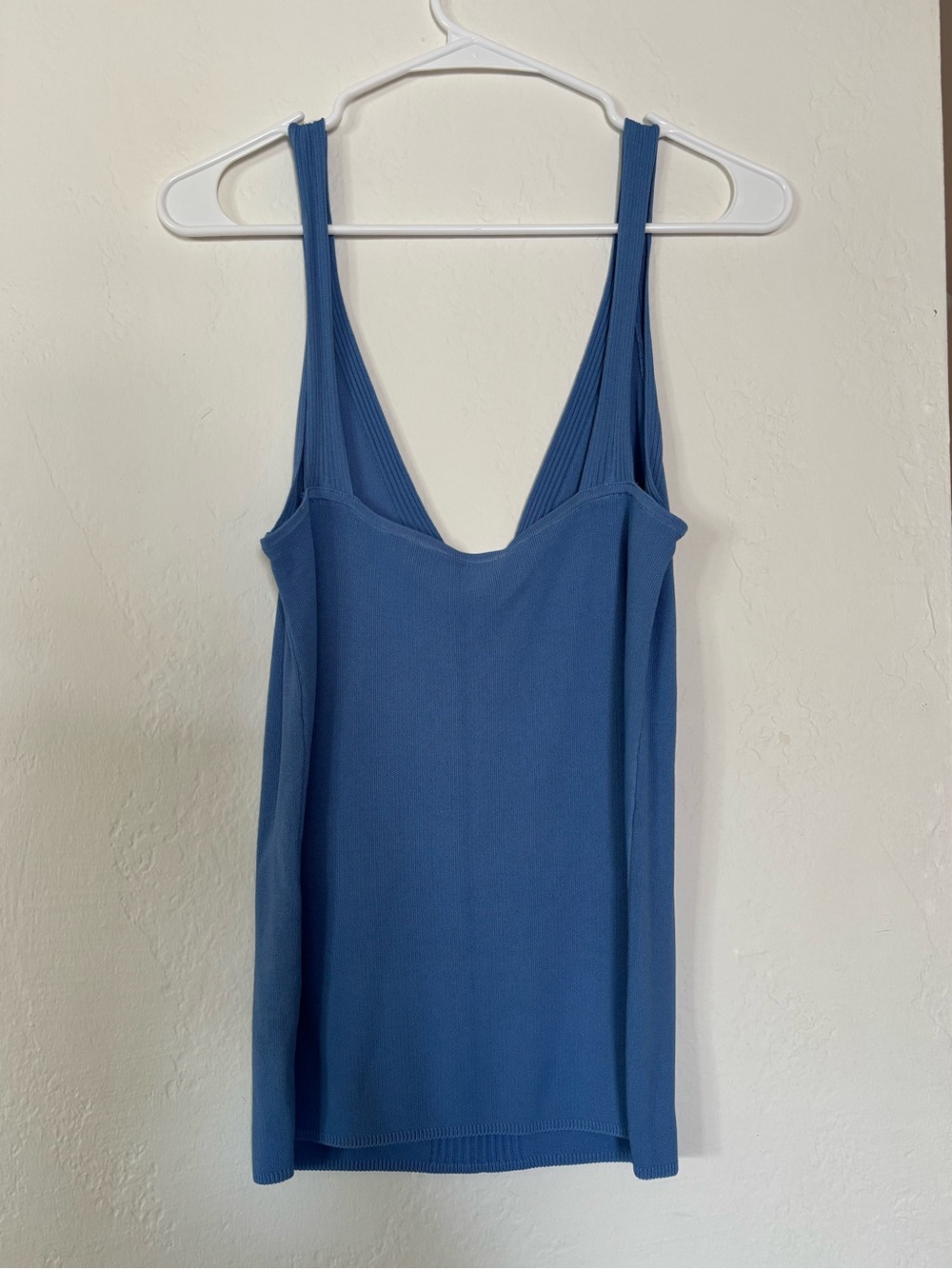 NWT Zara | Light Blue Ribbed Knit Tank Top size large - Picture 4 of 6